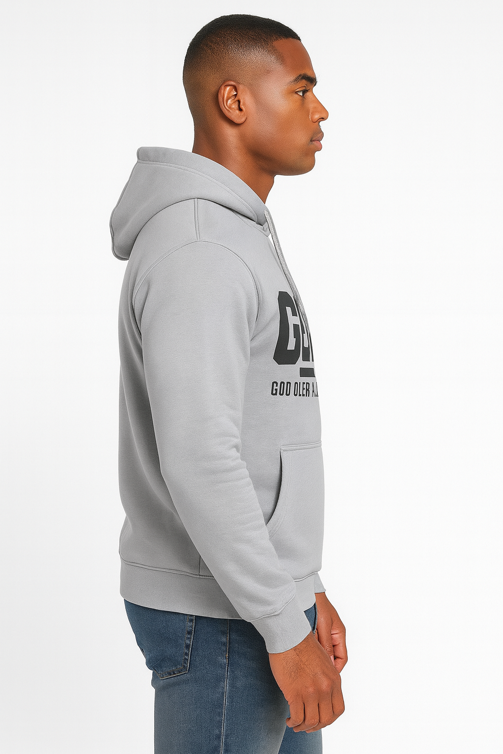 Light Grey Premium Sweatshirt Hoodie – HD Print Finish