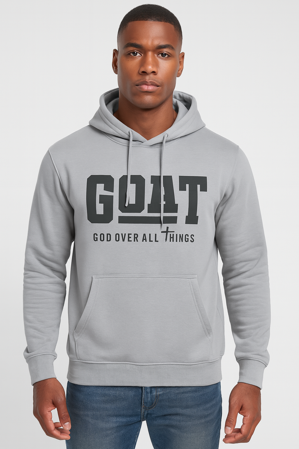 Light Grey Premium Sweatshirt Hoodie – HD Print Finish