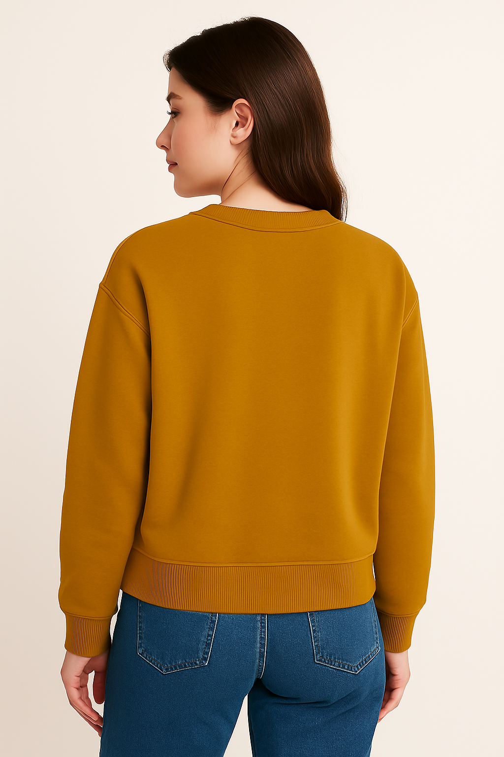 Mustard Yellow  Premium Sweatshirt – Luxury Comfort, Motivational HD Print