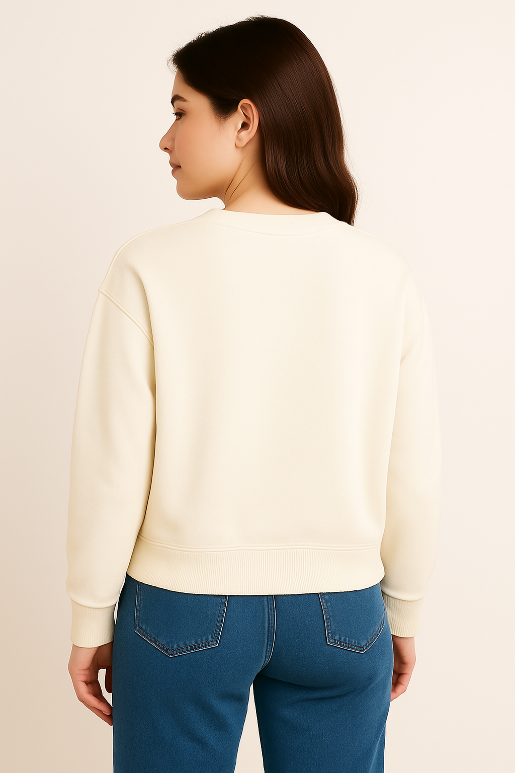 Off White Premium Sweatshirt – Luxury Comfort, Motivational HD Print