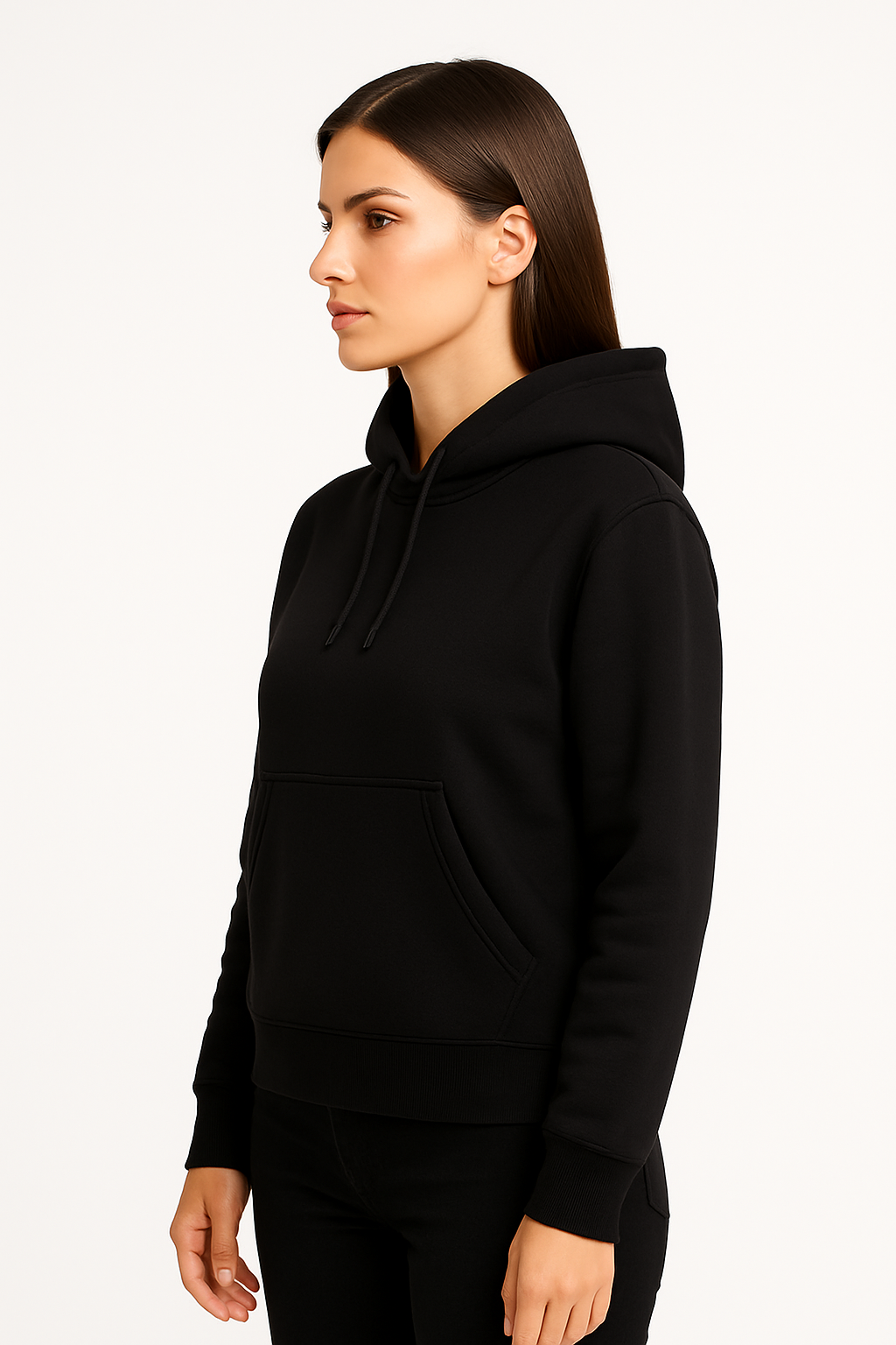 Pure Black – Premium Sweatshirt Hoodie
