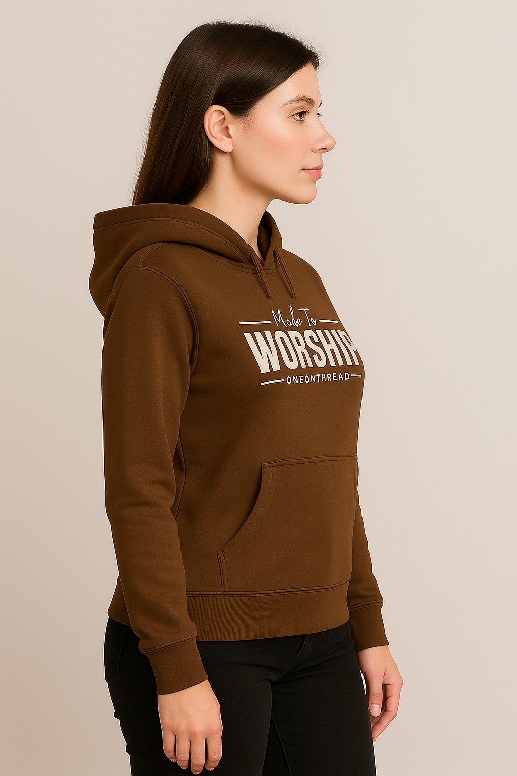Deep Brown – Premium Sweatshirt Hoodie - HD Print