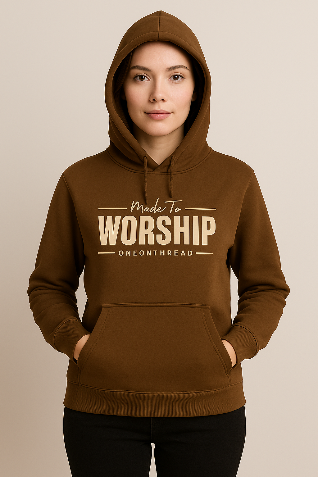 Deep Brown – Premium Sweatshirt Hoodie - HD Print