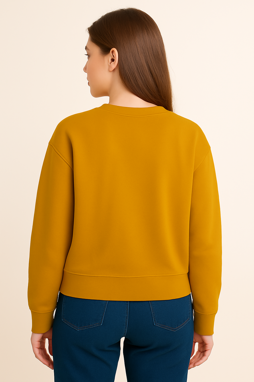 Deep Mustard Classic Sweatshirt – Timeless Style, Luxury Comfort