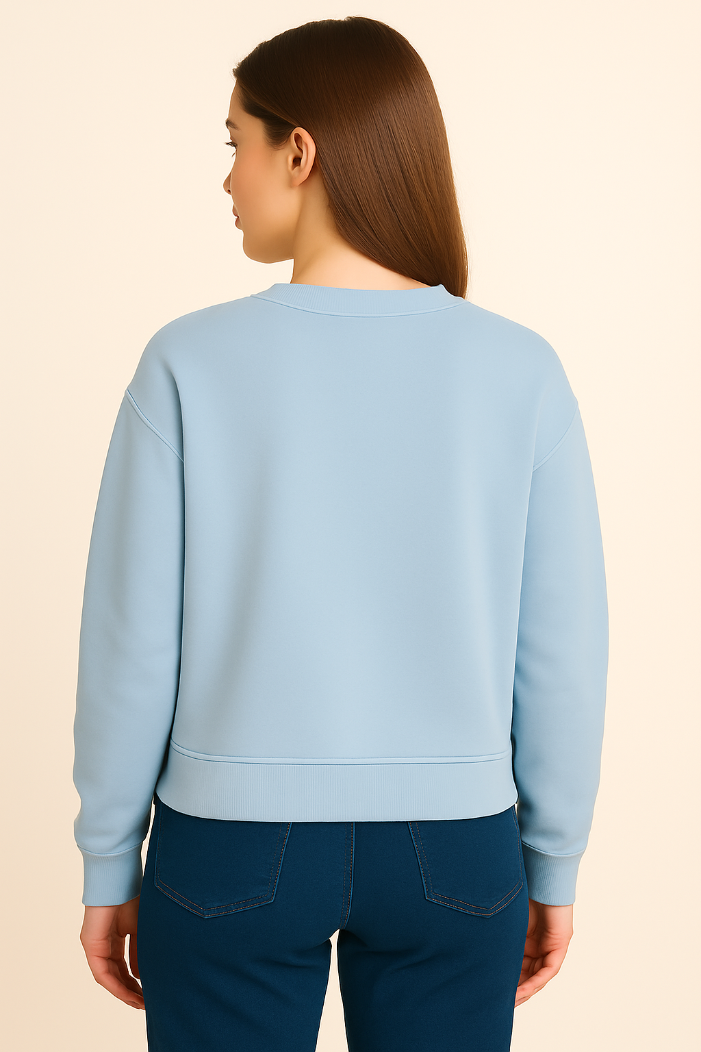 Sky Blue Classic Sweatshirt – Timeless Style, Luxury Comfort
