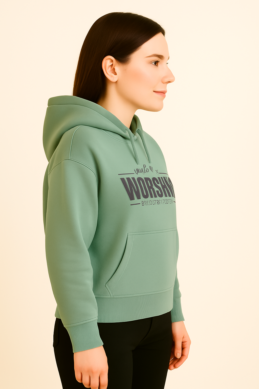 Pastel Green – Premium Sweatshirt Hoodie - HD Print