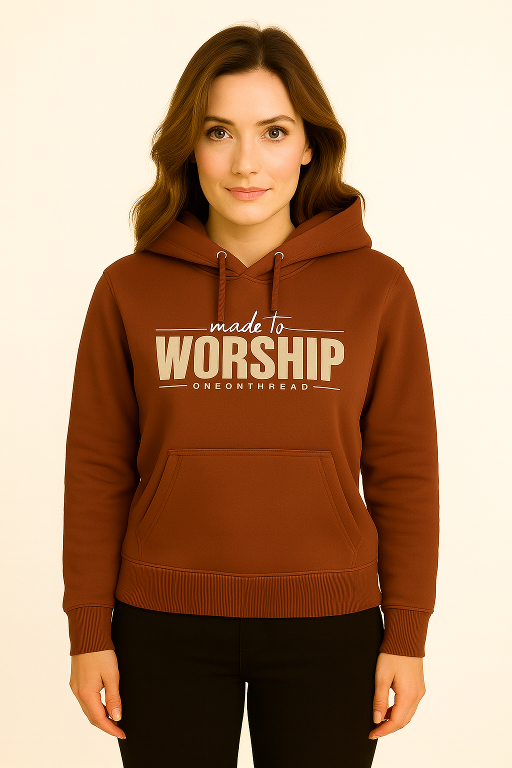 Rich Rust Brown – Premium Sweatshirt Hoodie - HD Print