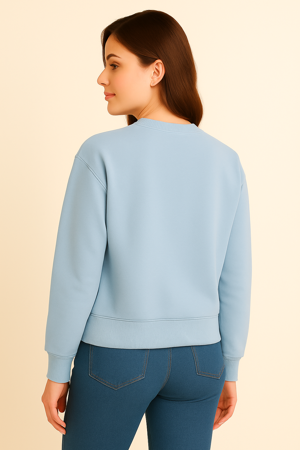 Sky Blue Premium Sweatshirt – Premium & Motivational HD Print