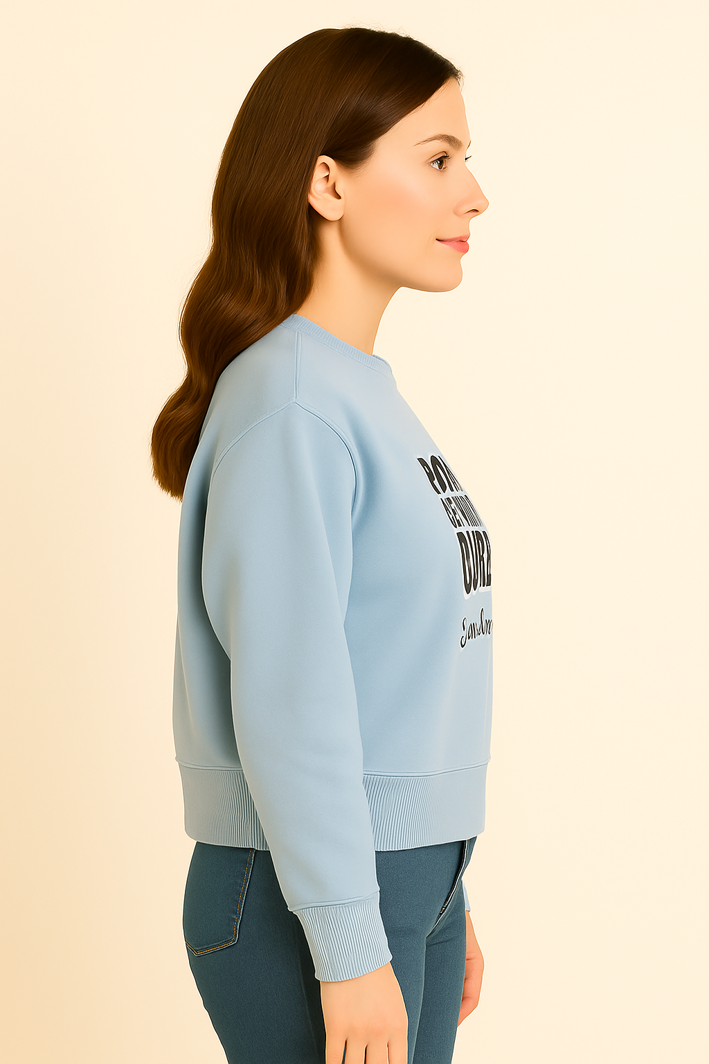 Sky Blue Premium Sweatshirt – Premium & Motivational HD Print