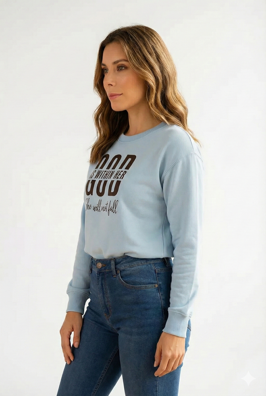 Sky Blue Premium Sweatshirt β Premium & Motivational HD Print