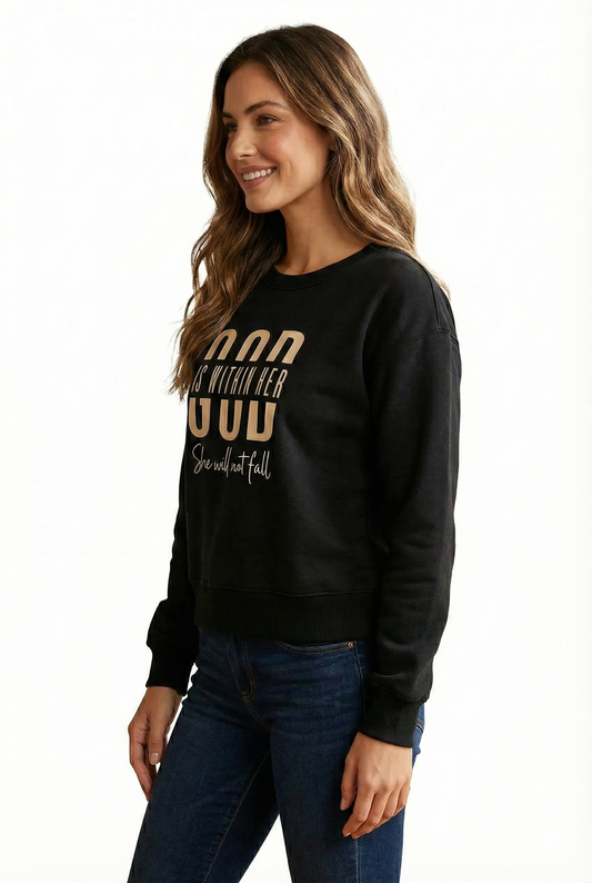 Black Premium Sweatshirt β Luxury Comfort, Motivational HD Print