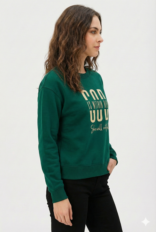 Sea Green Premium Sweatshirt β Luxury Comfort, Motivational HD Print