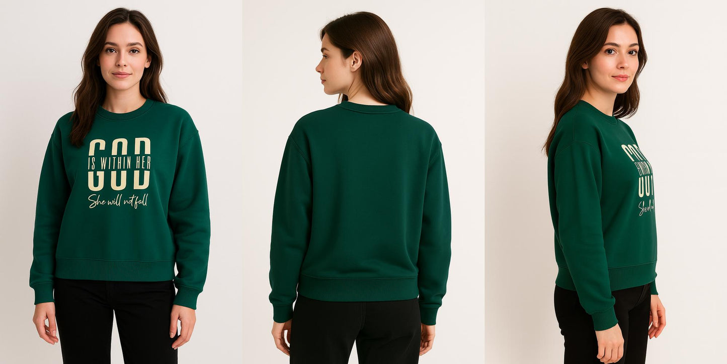 Sea Green Premium Sweatshirt – Luxury Comfort, Motivational HD Print