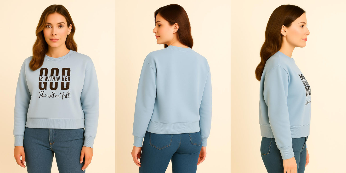 Sky Blue Premium Sweatshirt – Premium & Motivational HD Print