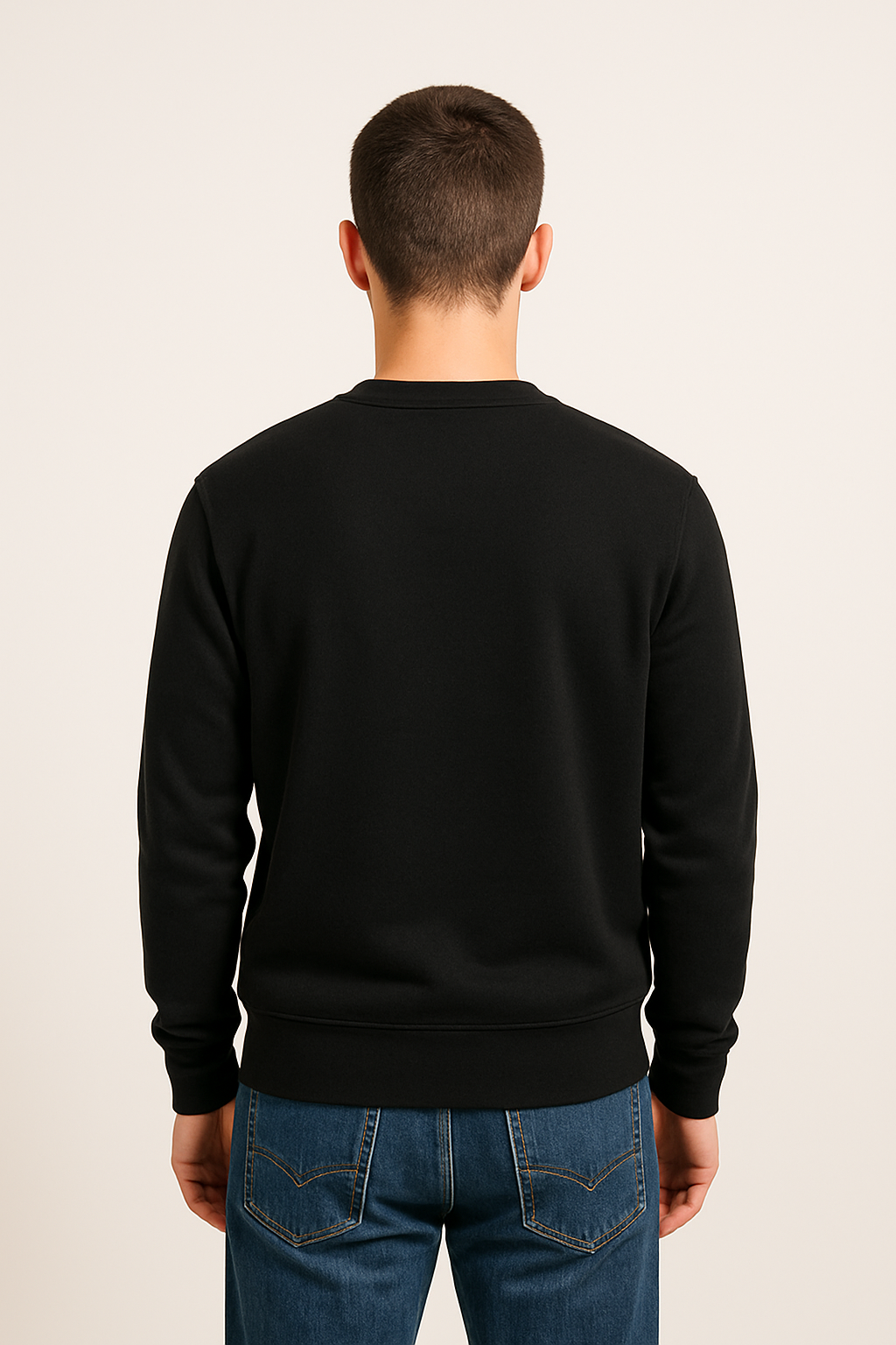 Classic Black Round neck Sweatshirt – Minimal & Timeless