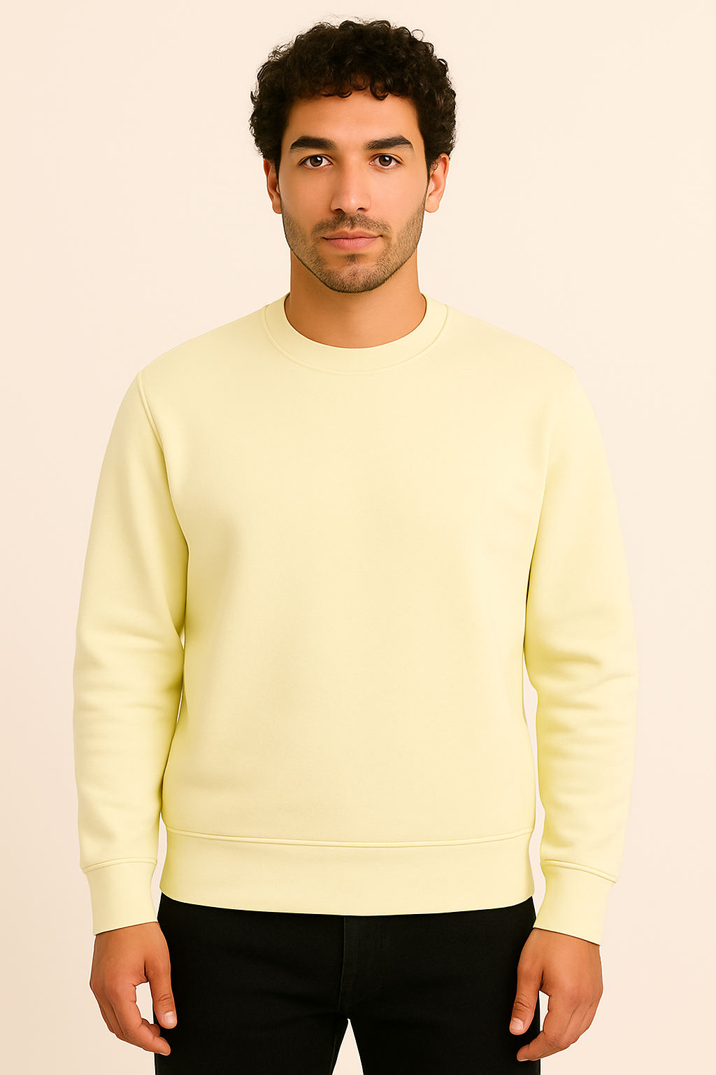 Premium off-White Round neck Sweatshirt – Minimal & Timeless
