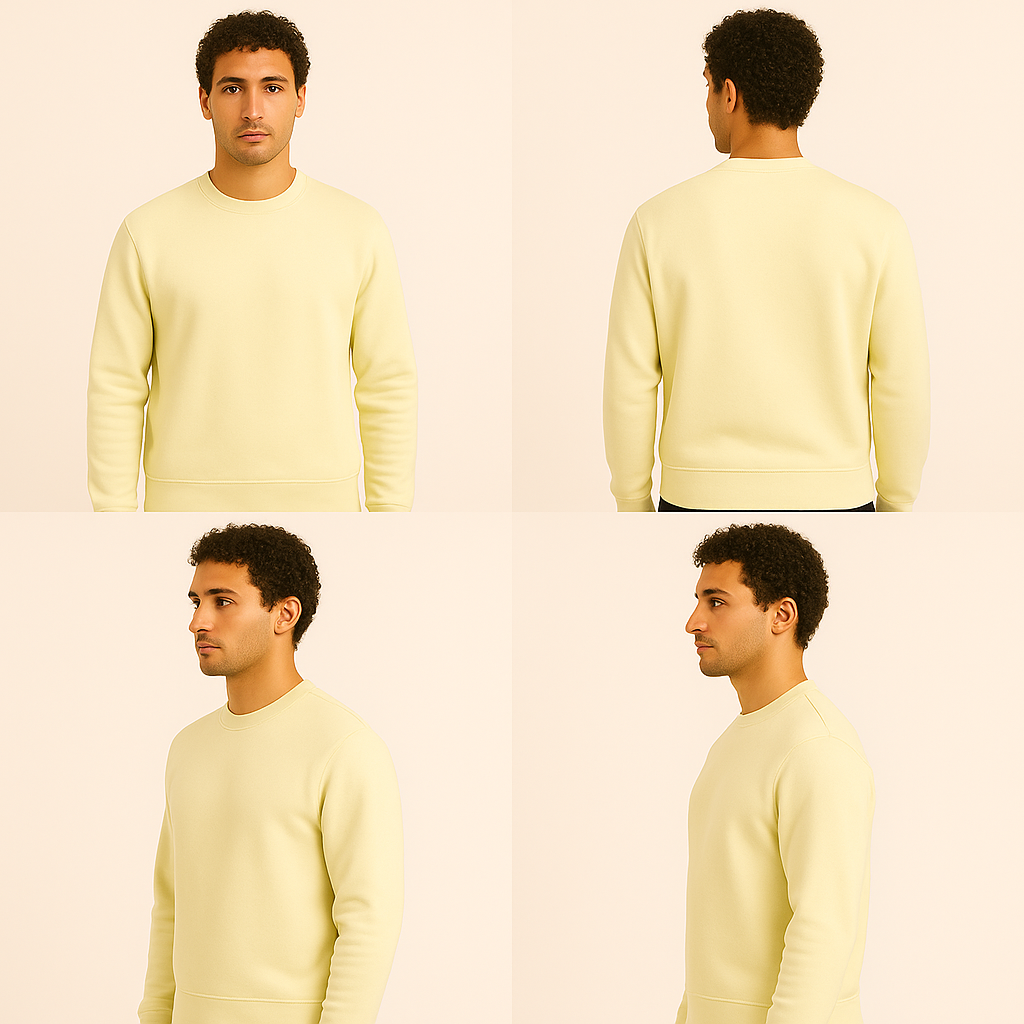 Premium off-White Round neck Sweatshirt – Minimal & Timeless