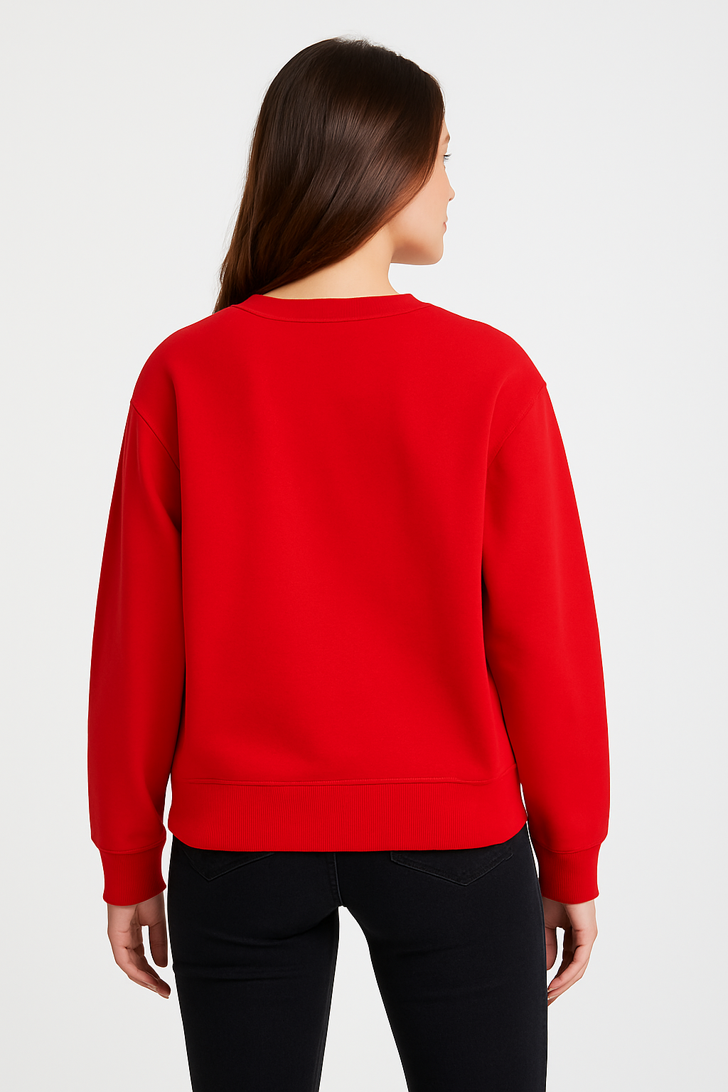 Red Premium Sweatshirt – Luxury Comfort, Motivational HD Print