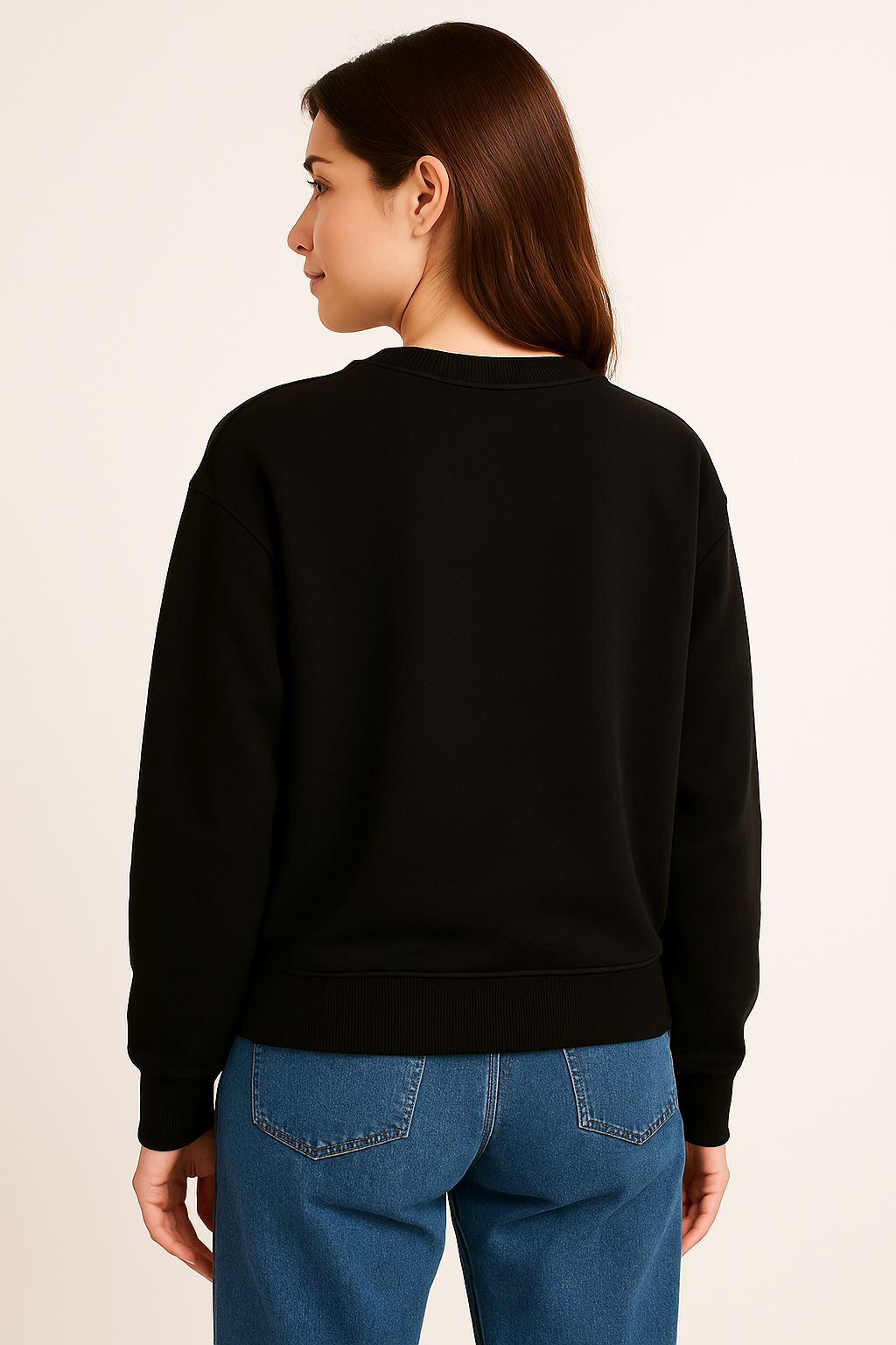 Black Premium Sweatshirt – Luxury Comfort, Motivational HD Print