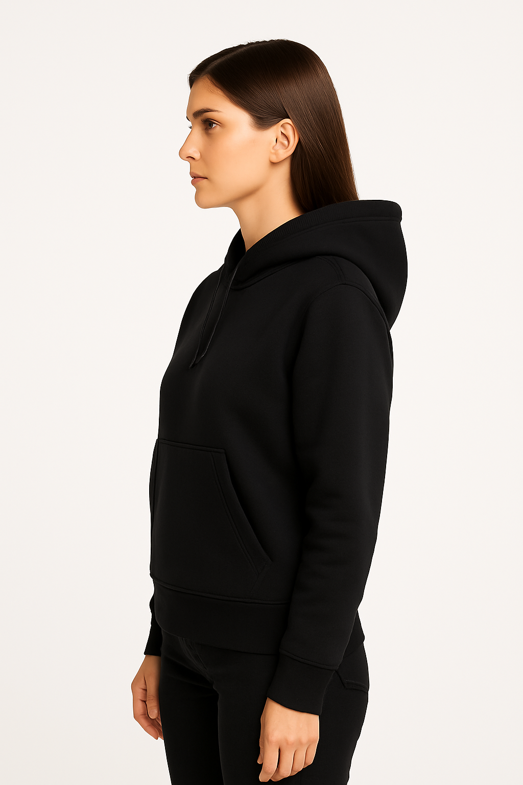 Pure Black – Premium Sweatshirt Hoodie