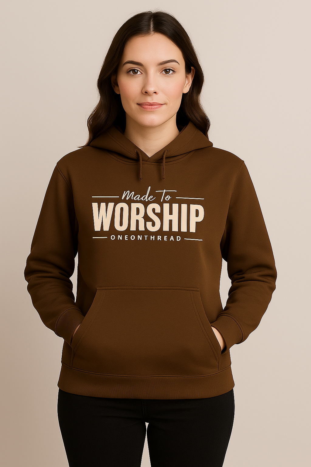 Deep Brown – Premium Sweatshirt Hoodie - HD Print