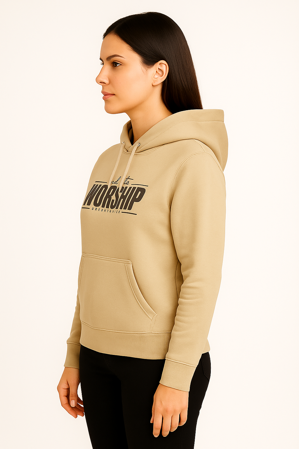 Beige – Premium Sweatshirt Hoodie - HD Print