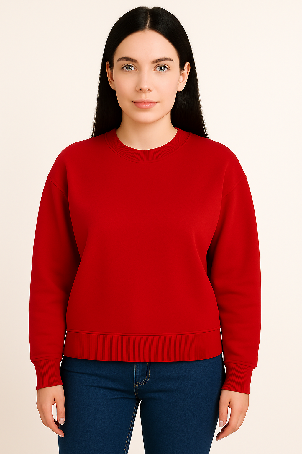 Red Premium Sweatshirt – Timeless Style, Luxury Comfort