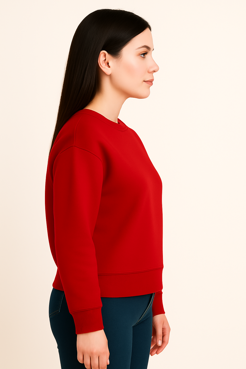 Red Premium Sweatshirt – Timeless Style, Luxury Comfort