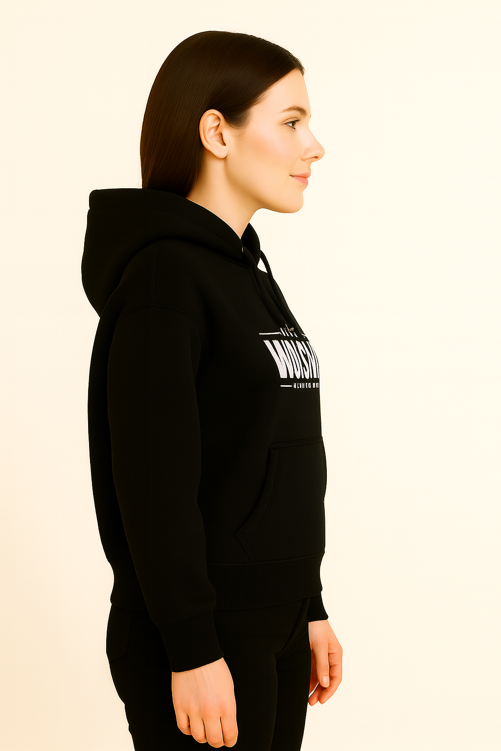 Pure Black – Premium Sweatshirt Hoodie - HD Print