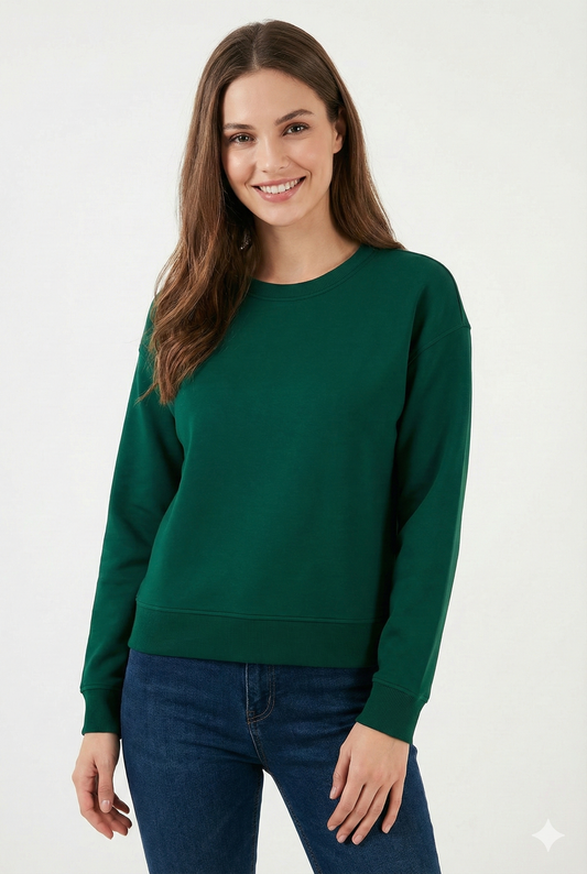 Sea Green Classic Sweatshirt – Timeless Style, Luxury Comfort