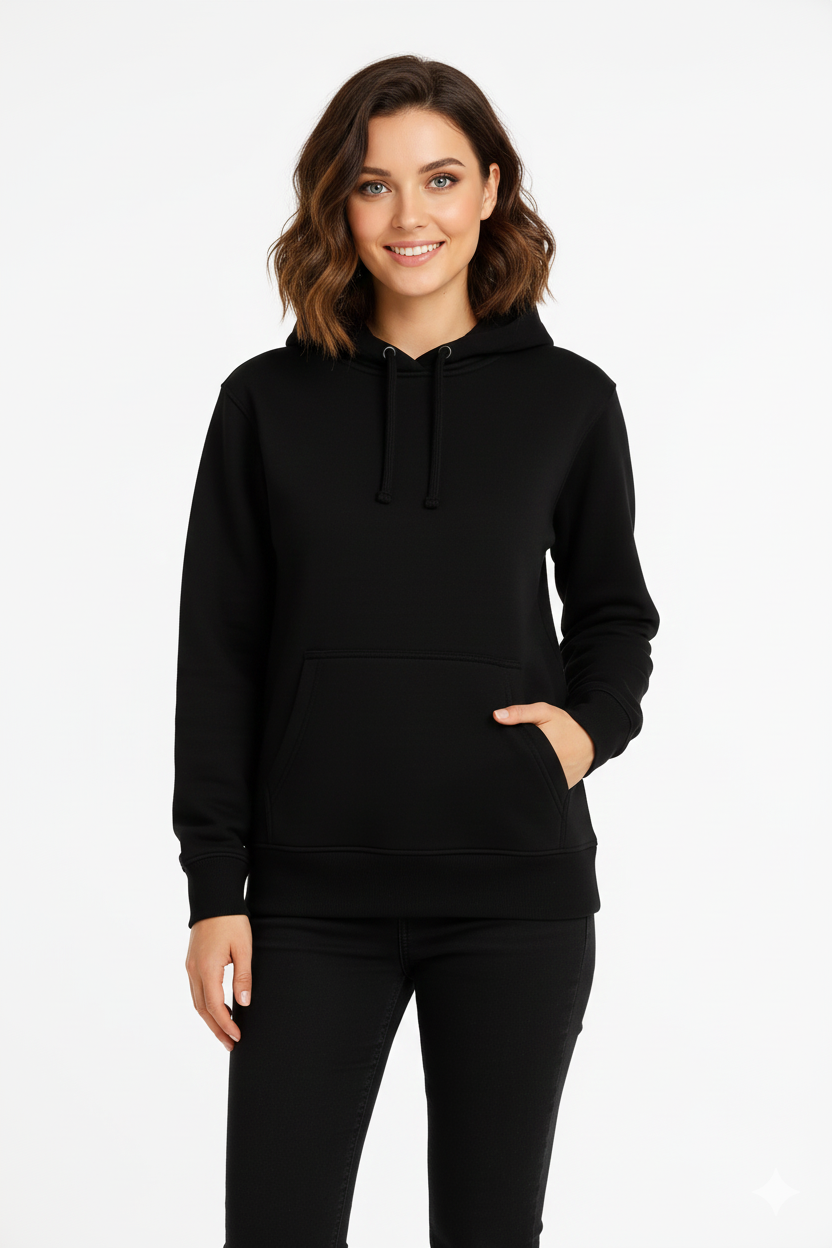 Pure Black – Premium Sweatshirt Hoodie
