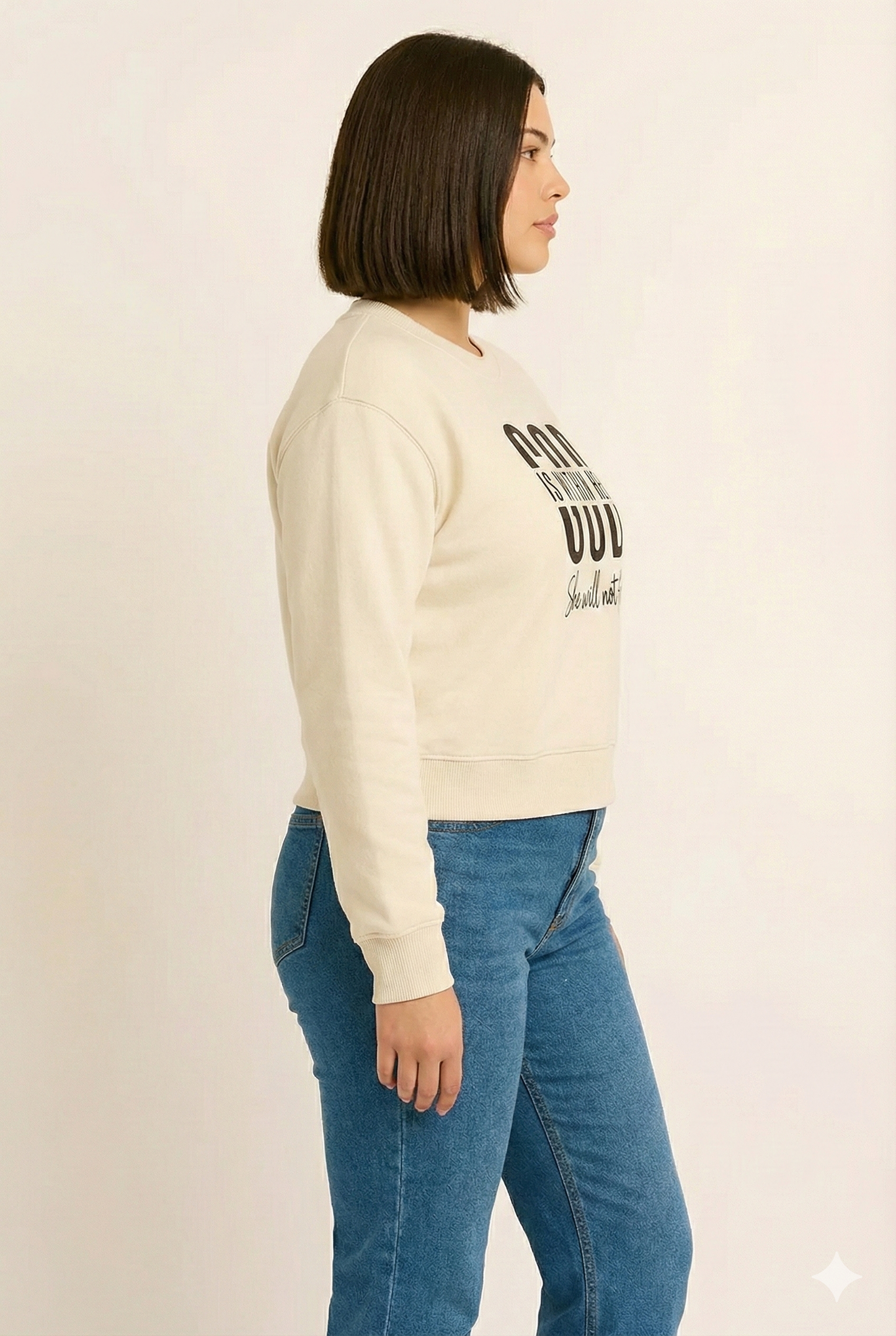 Off White Premium Sweatshirt – Luxury Comfort, Motivational HD Print