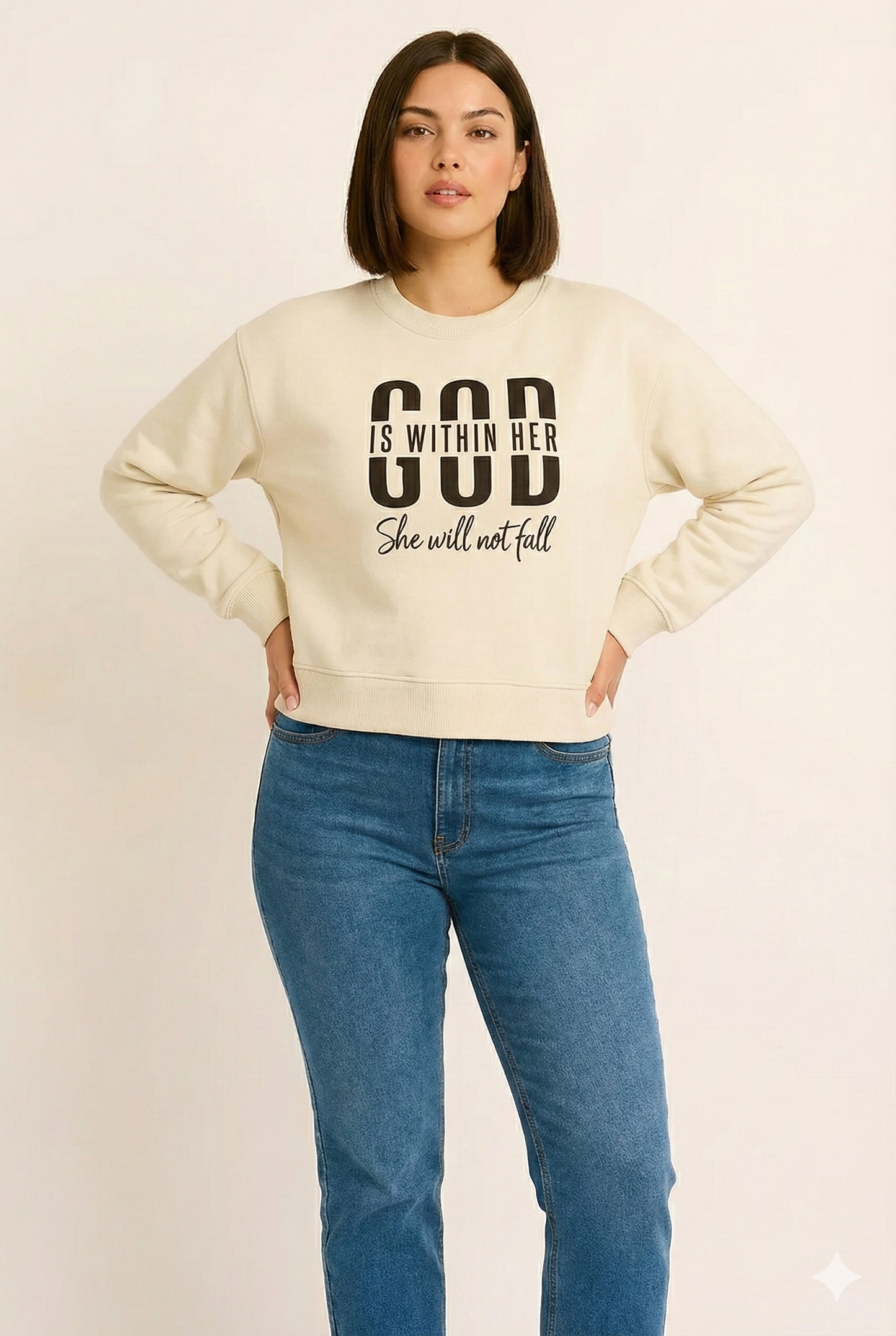 Off White Premium Sweatshirt – Luxury Comfort, Motivational HD Print