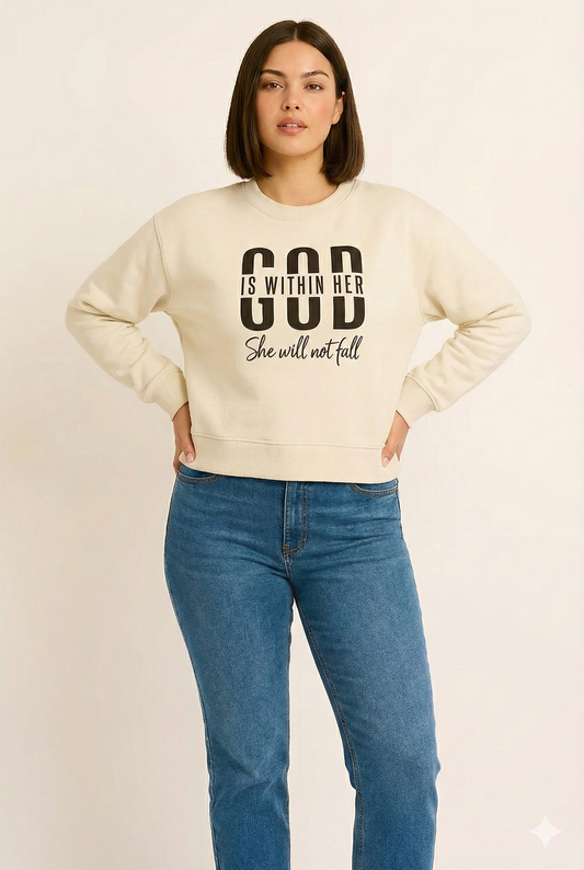 Off White Premium Sweatshirt – Luxury Comfort, Motivational HD Print