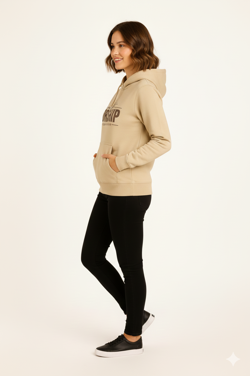 Beige – Premium Sweatshirt Hoodie - HD Print