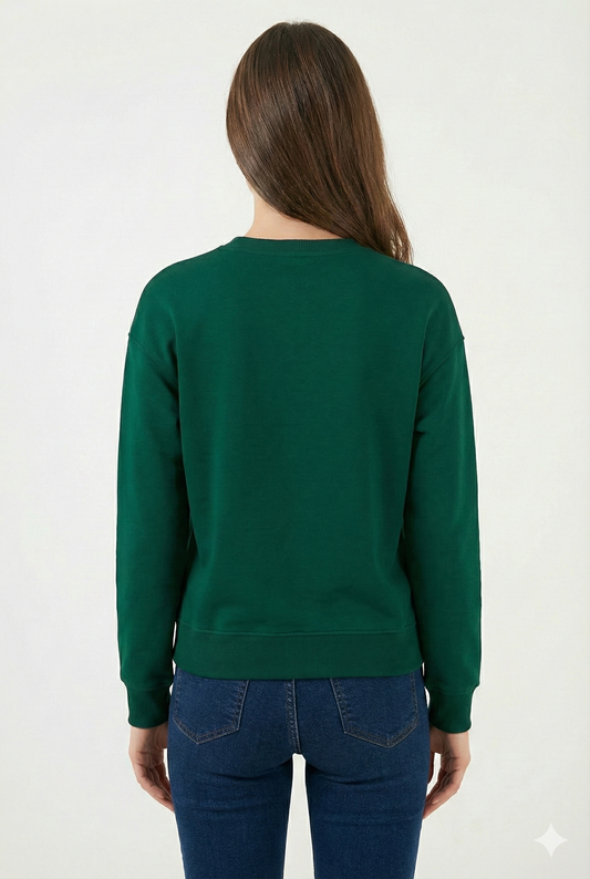 Sea Green Classic Sweatshirt – Timeless Style, Luxury Comfort