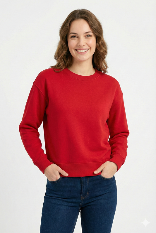 Red Premium Sweatshirt – Timeless Style, Luxury Comfort