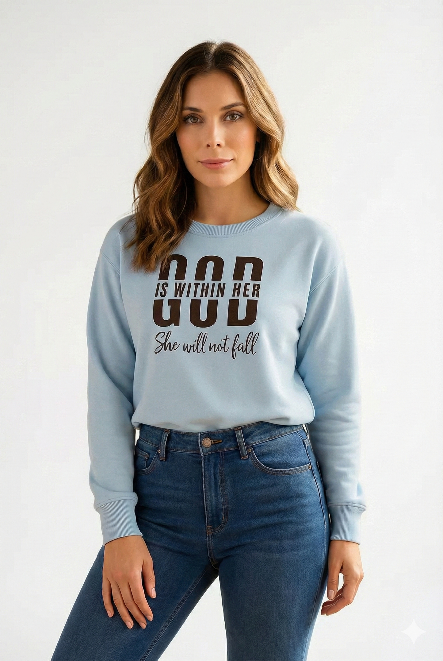 Sky Blue Premium Sweatshirt – Premium & Motivational HD Print