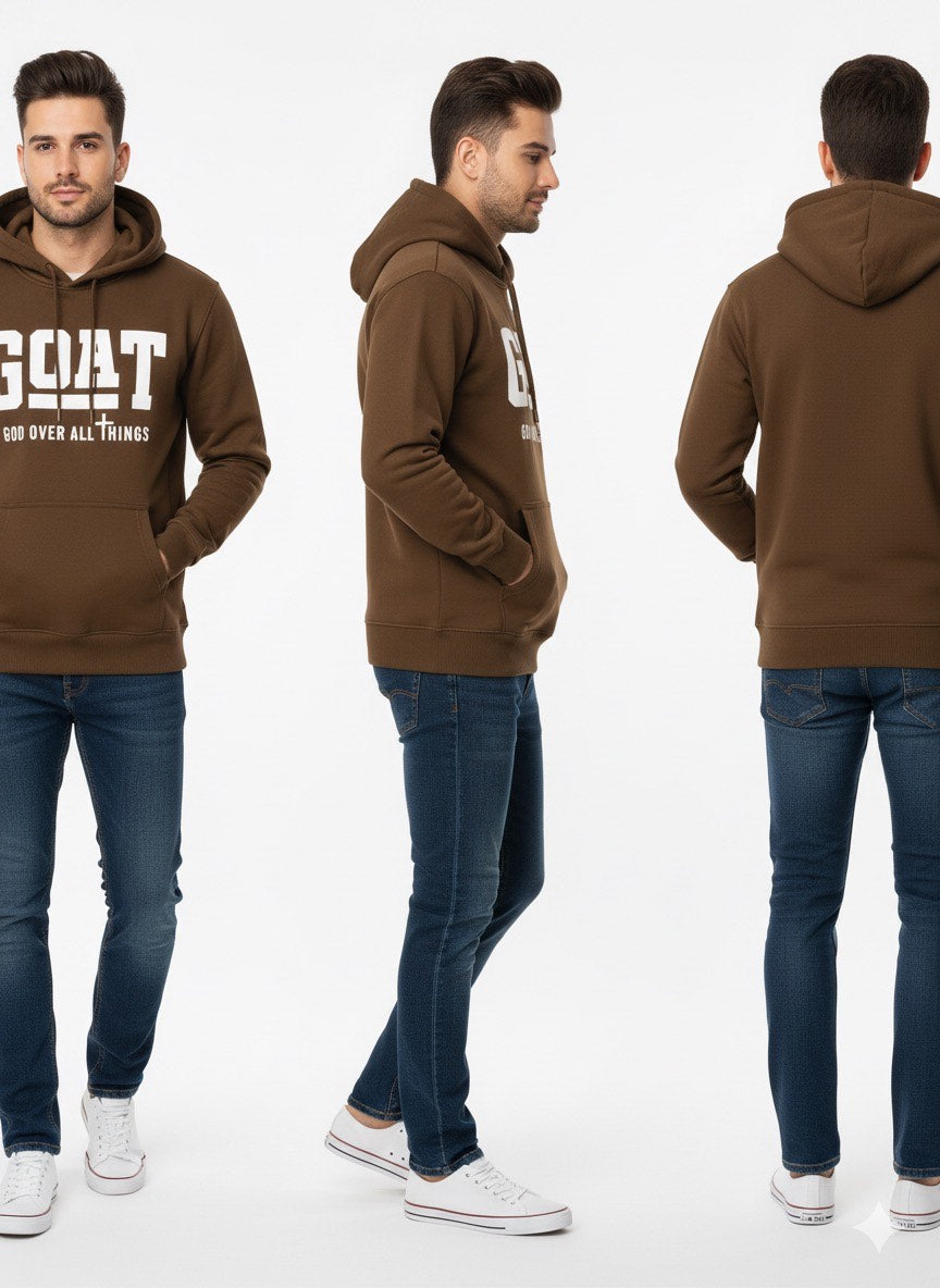 Coffee Brown – Premium Sweatshirt Hoodie - HD Print