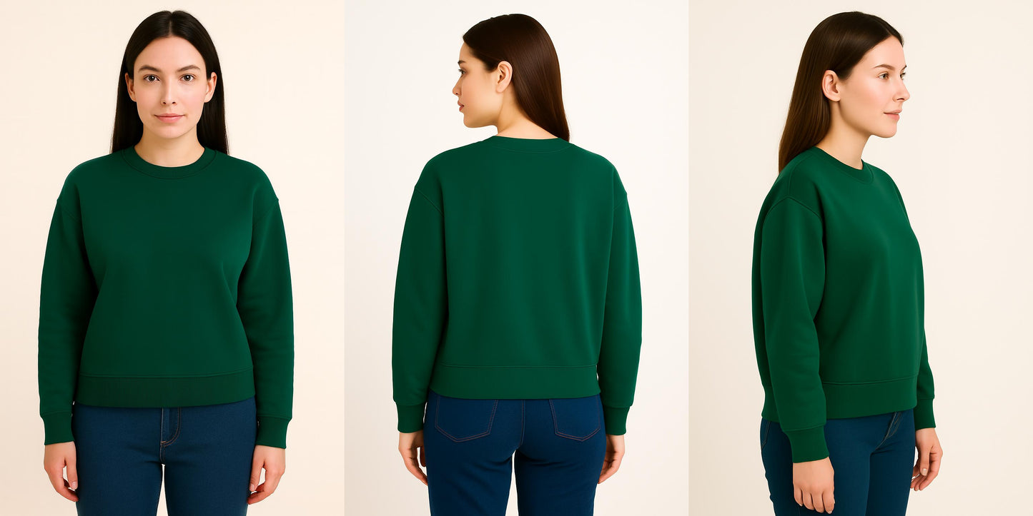 Sea Green Classic Sweatshirt – Timeless Style, Luxury Comfort