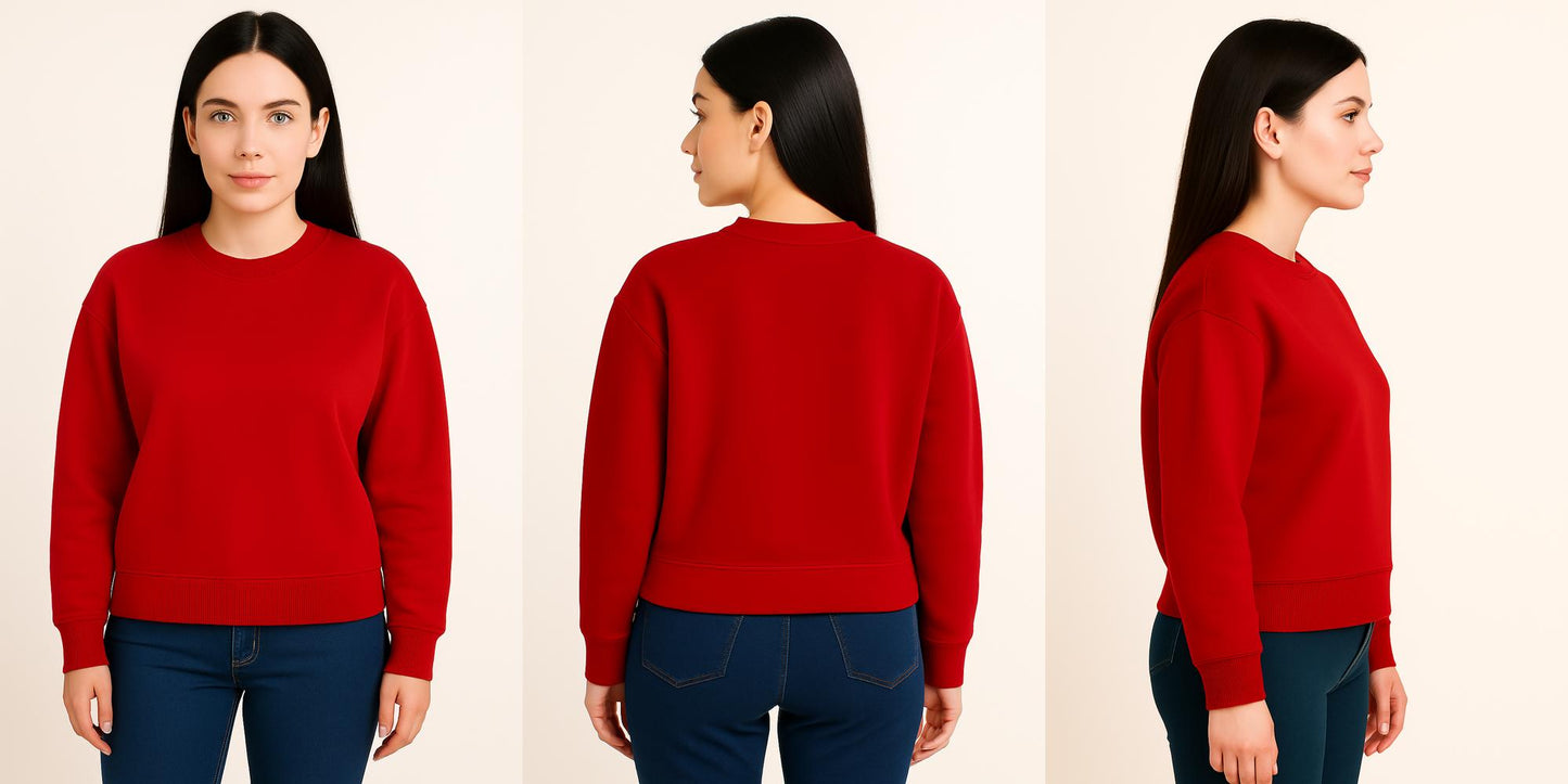 Red Premium Sweatshirt – Timeless Style, Luxury Comfort